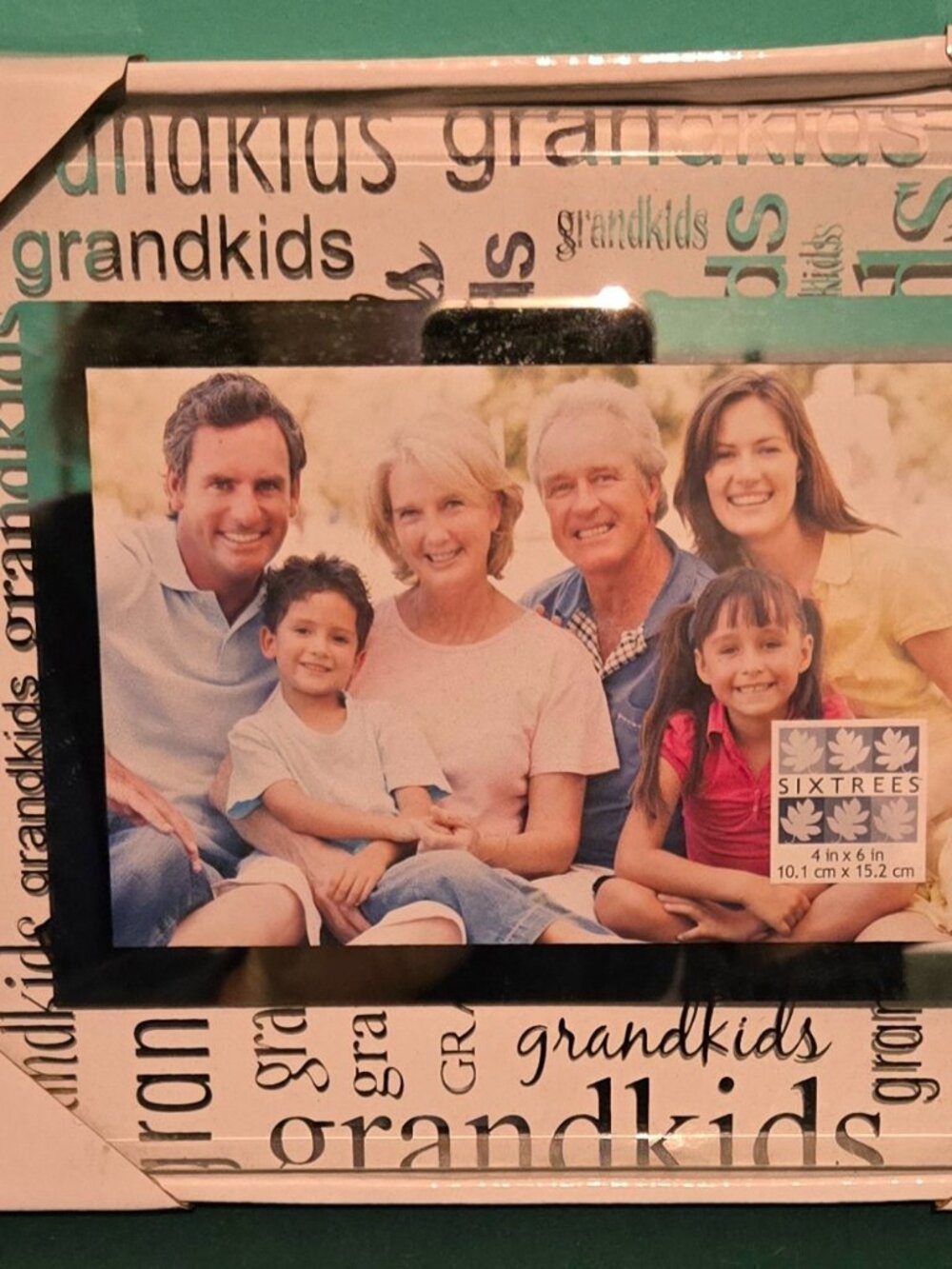 Sixtrees Glass 4x6 Grandkids All Over Etched Photo Frame- New in Package